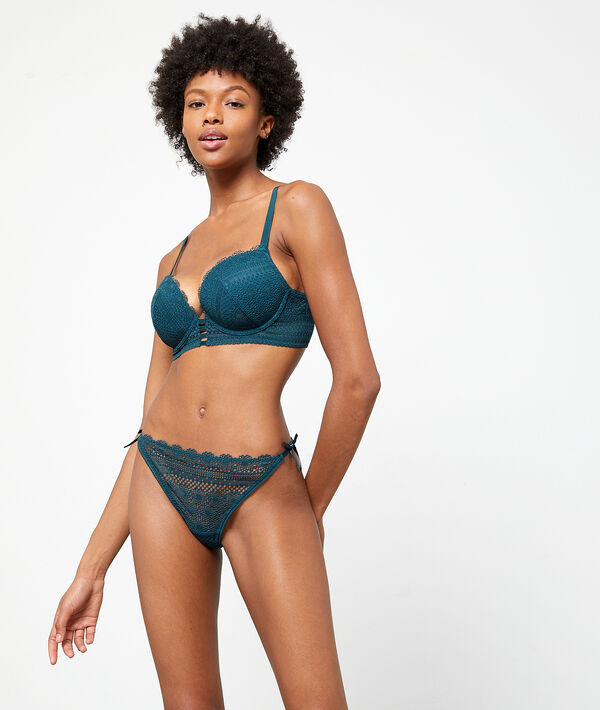 Soutien-gorge n°5 - coques fines vert sapin.