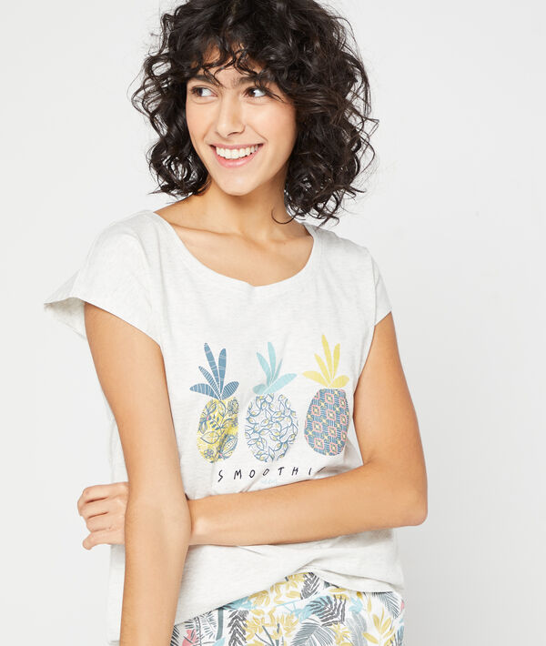 T-shirt imprimé ananas T-shirt imprimé ananas;${refinementColor}