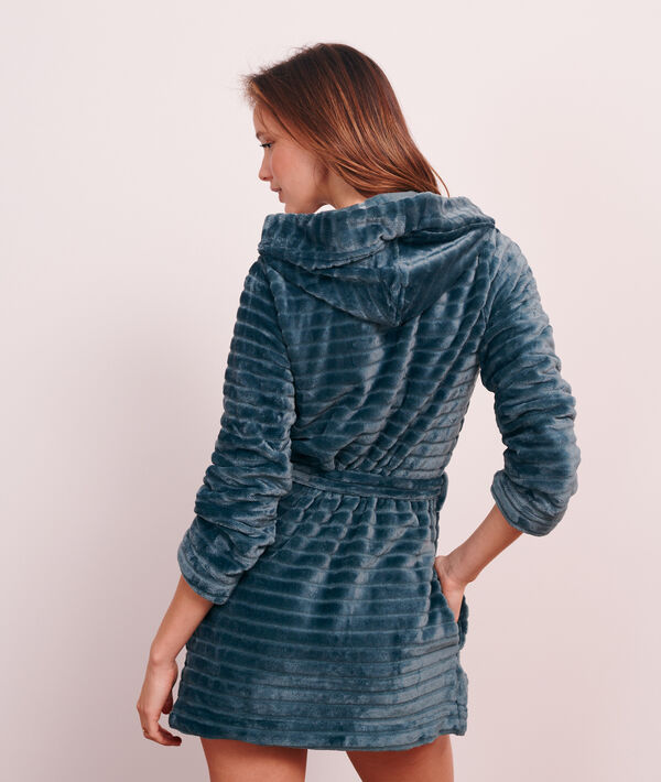 Déshabillé polaire à capuche homewear Déshabillé polaire à capuche homewear;${refinementColor}