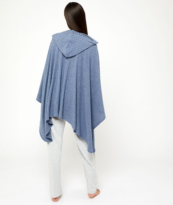 Poncho côtelé avec capuche Poncho côtelé avec capuche;${refinementColor}