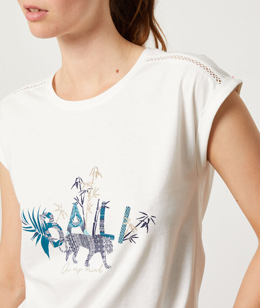T-shirt "bali" ecru.