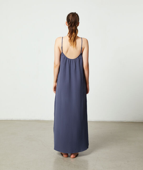 Robe longue, dos échancré Robe longue, dos échancré;${refinementColor}
