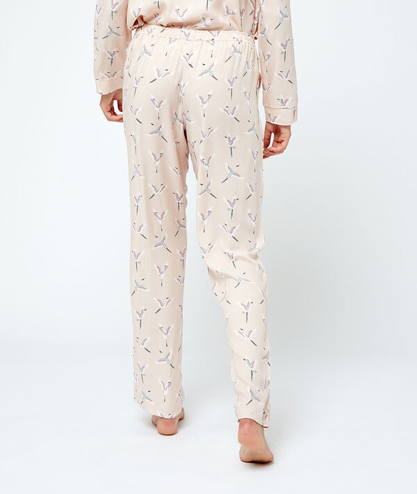 Pantalon imprimé oiseaux Pantalon imprimé oiseaux;${refinementColor}