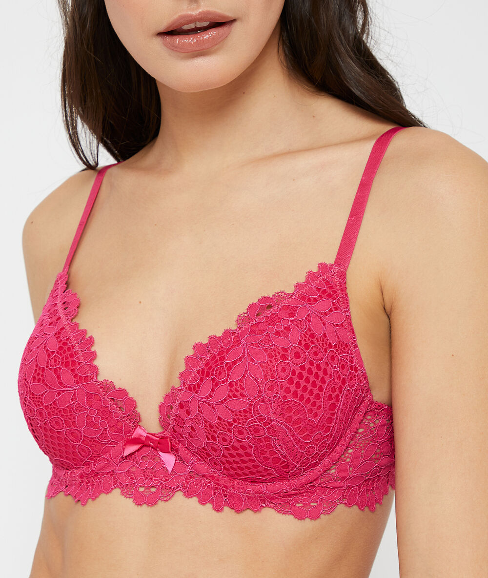 Soutien-gorge n°2 - push-up plongeant orchidee.