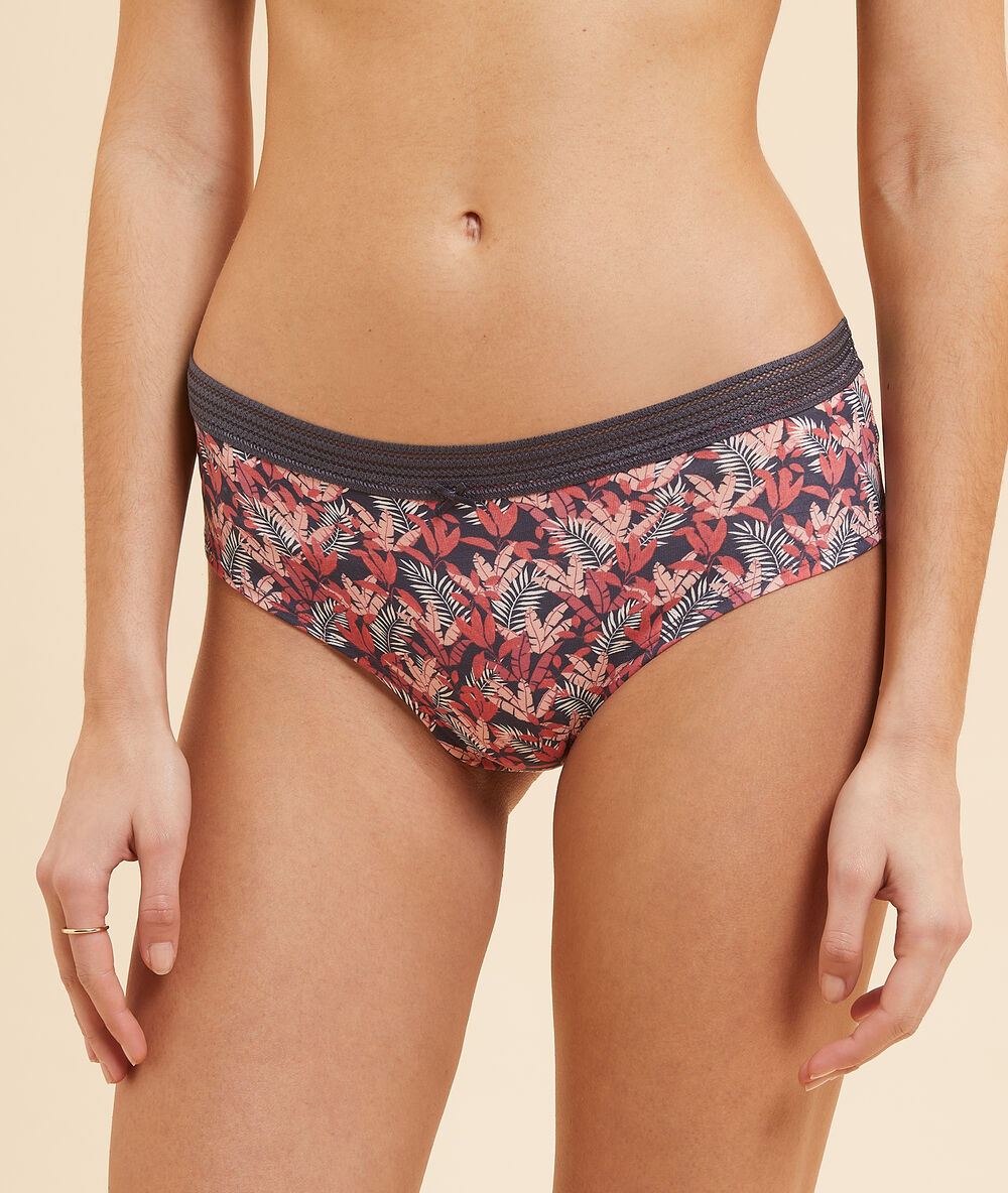 Lot de 3 shortys en coton imprimé corail.