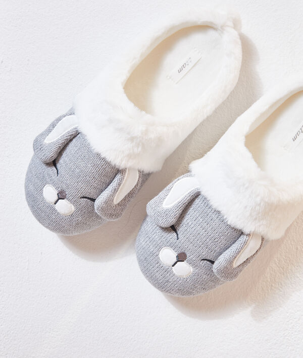 Chaussons mules lapin Chaussons mules lapin;${refinementColor}