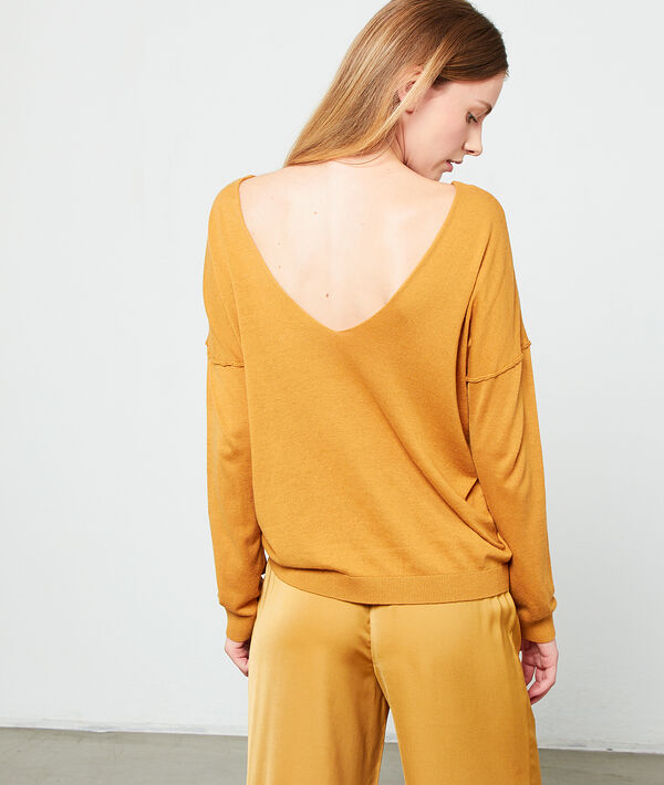 Pull maille fine dos décolleté Pull maille fine dos décolleté
