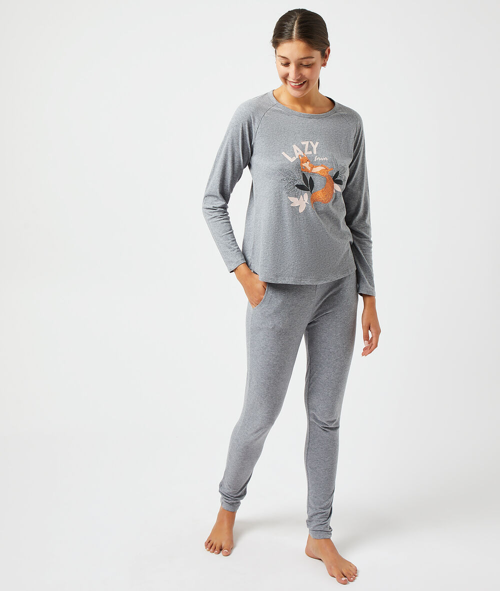 T-shirt "lazy forever" anthracite.