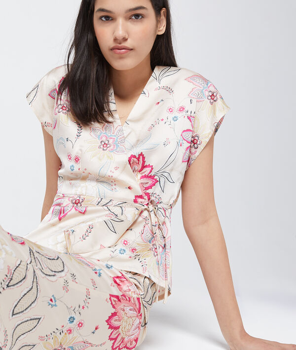 Top cache-cœur satin imprimé Top cache-cœur satin imprimé;${refinementColor}