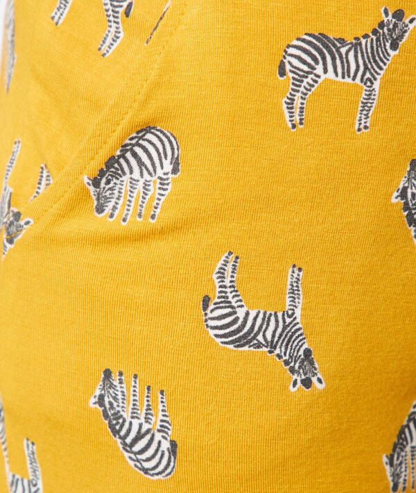 Pantalon de pyjama imprimé zèbres ocre.