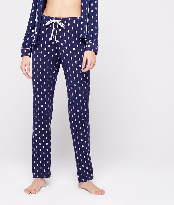 Pantalon noué à motifs ananas Pantalon noué à motifs ananas