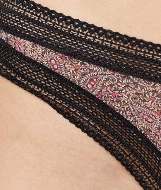 Tanga high leg en microfibre;${refinementColor}