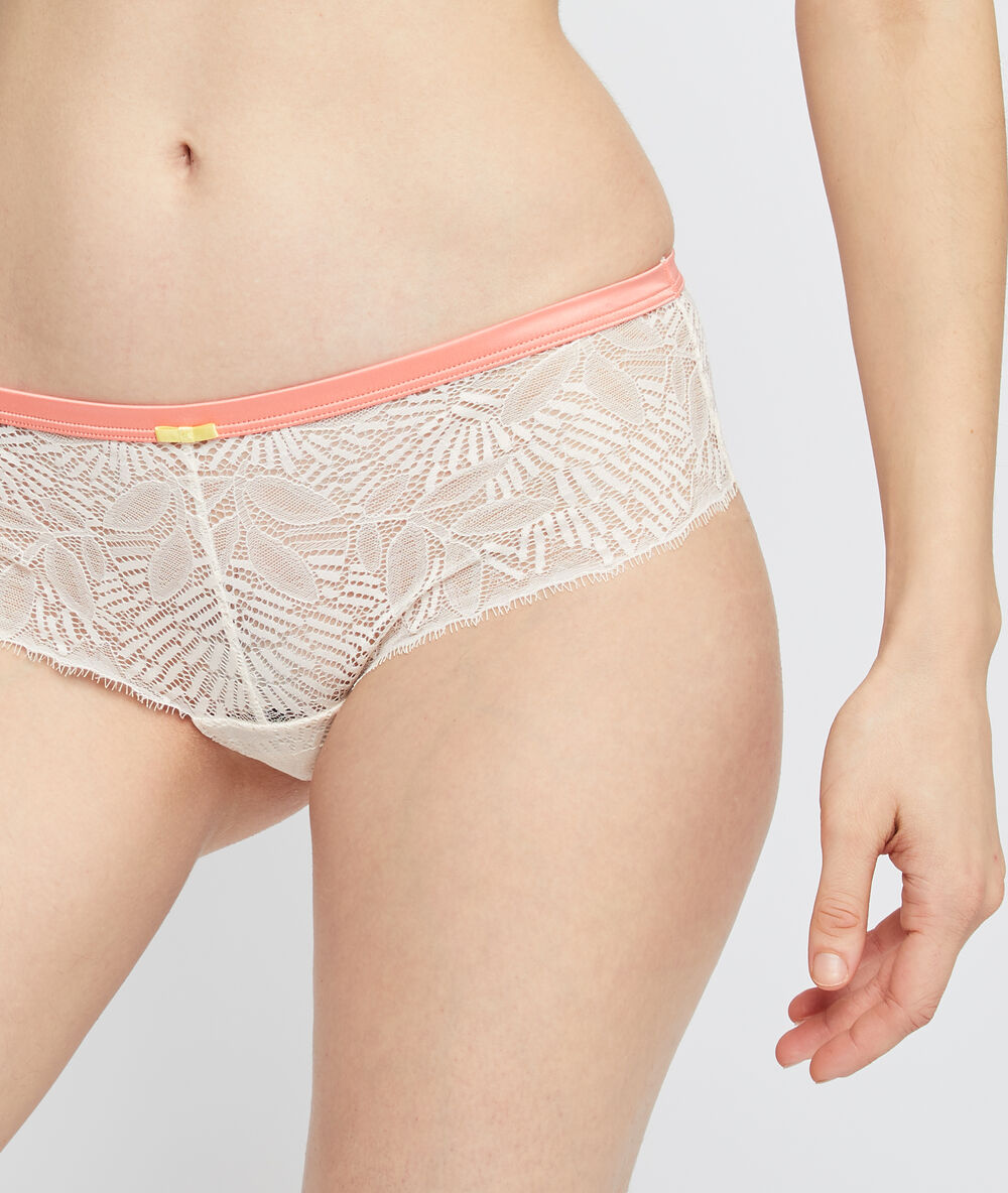 Shorty en dentelle muticolore.