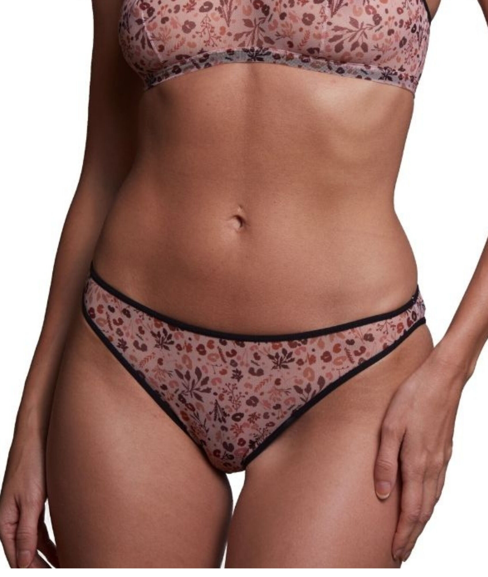 Culotte en tulle motif léofleur - Esquisse - S - Marron - Femme - Etam