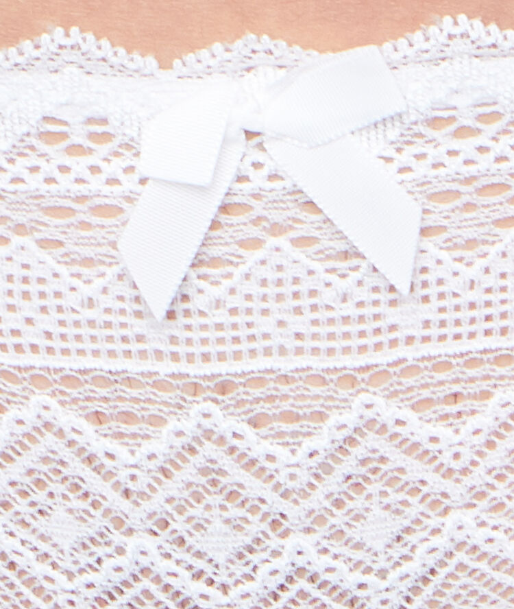 Culotte tout dentelle blanc.