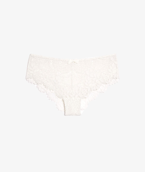 Shorty en dentelle ecru.