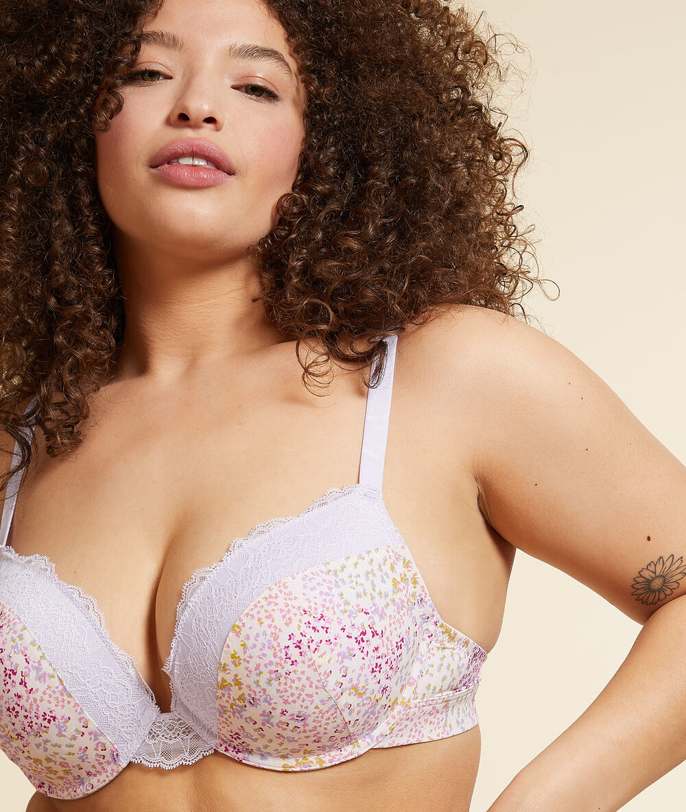 Soutien-gorge n°5 - ampliforme arrondi rose.