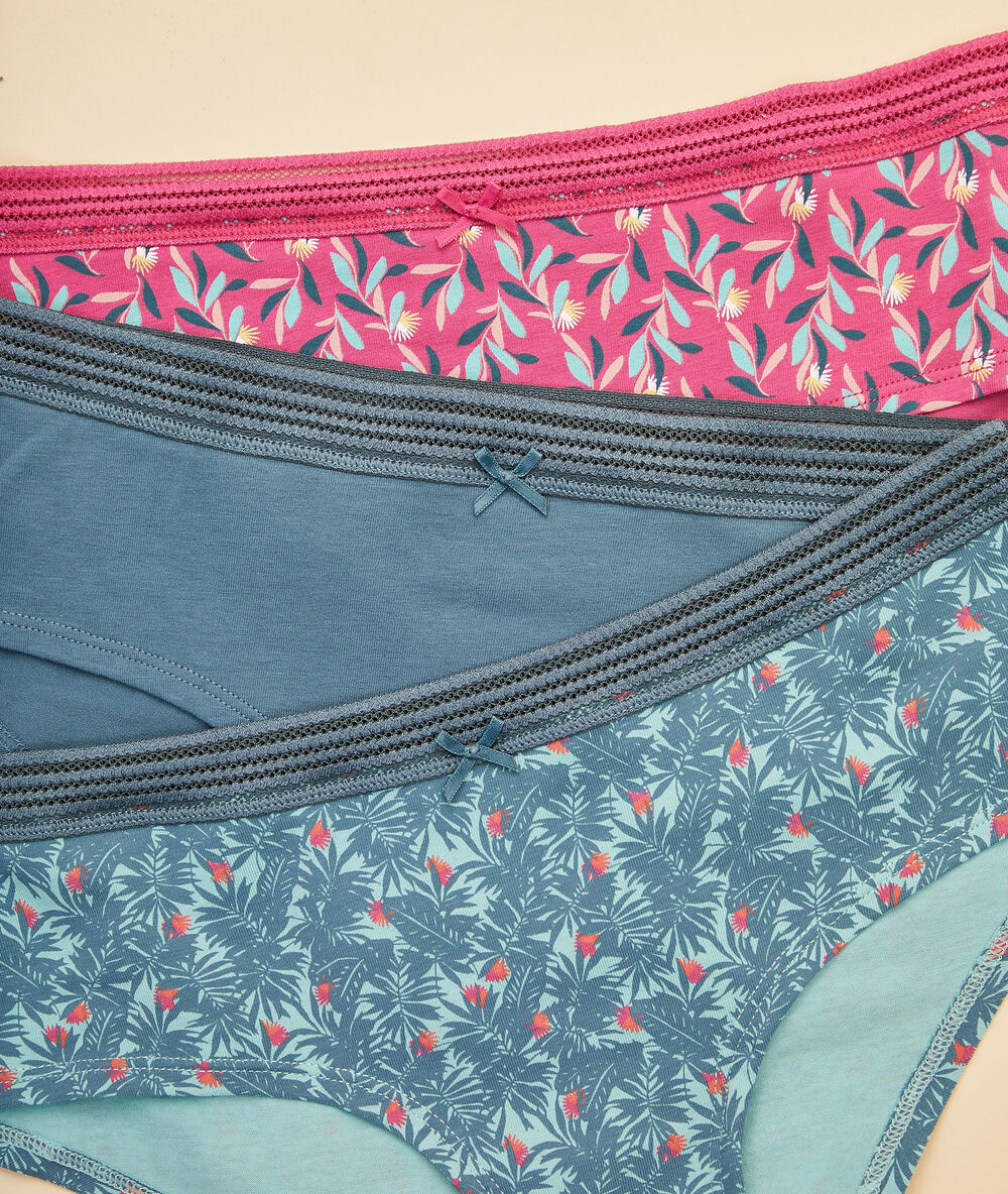 Lot de 3 shortys bleu canard.