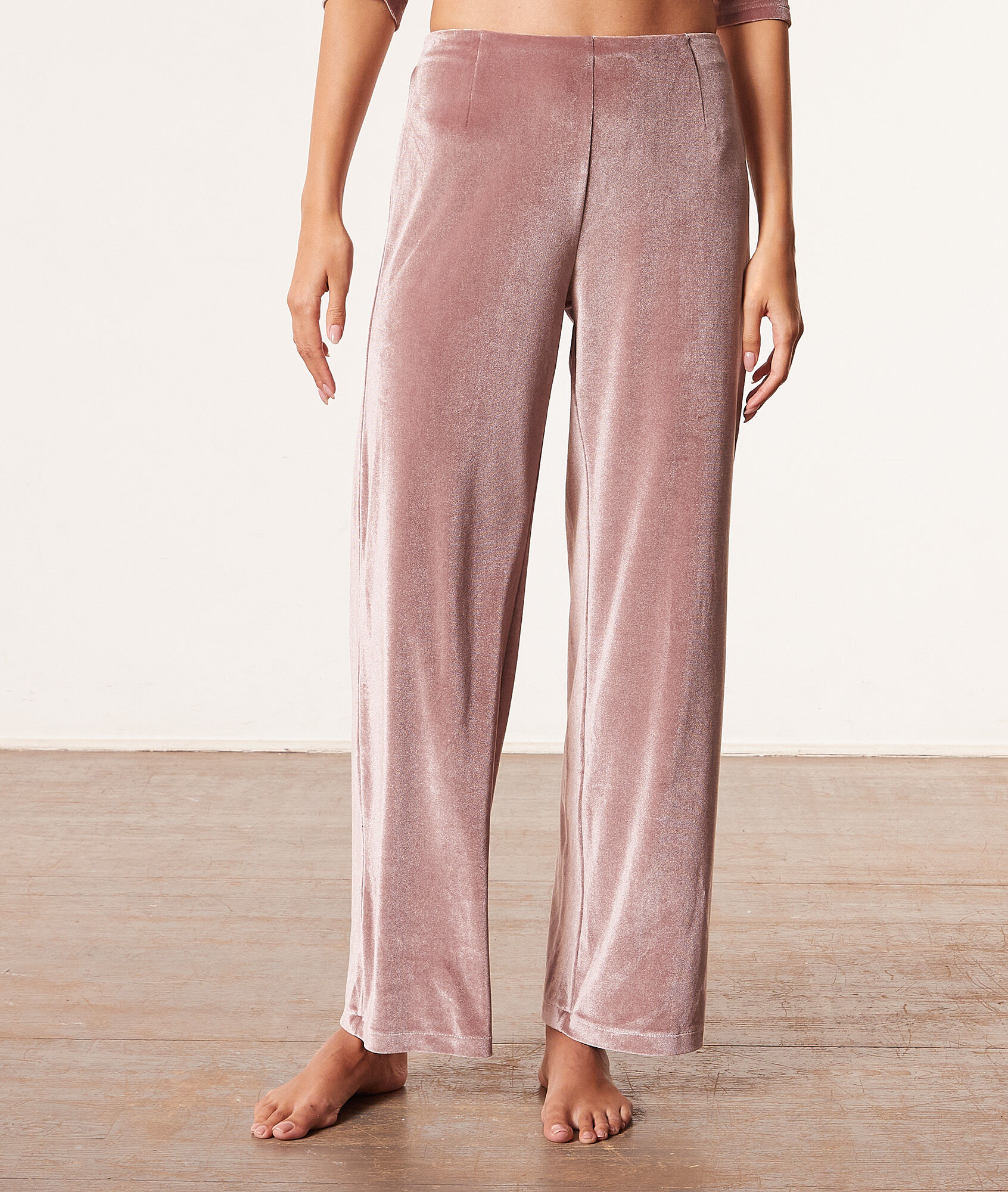 Pantalon de pyjama en velours - Velvety - M - Violet - Femme - Etam