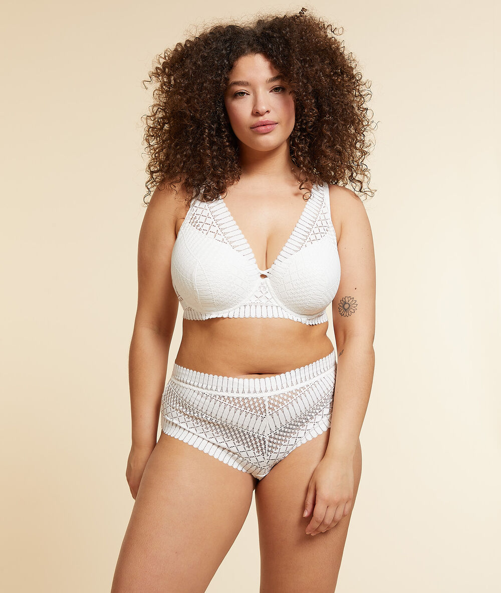 Soutien-gorge n°6 - triangle naturel ecru.