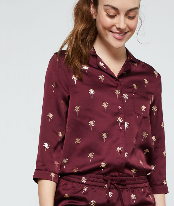 Chemise de nuit imprimé palmiers Chemise de nuit imprimé palmiers