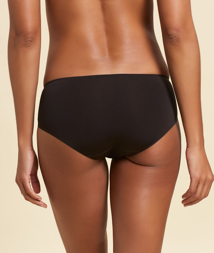 Shorty en microfibre marron fonce.