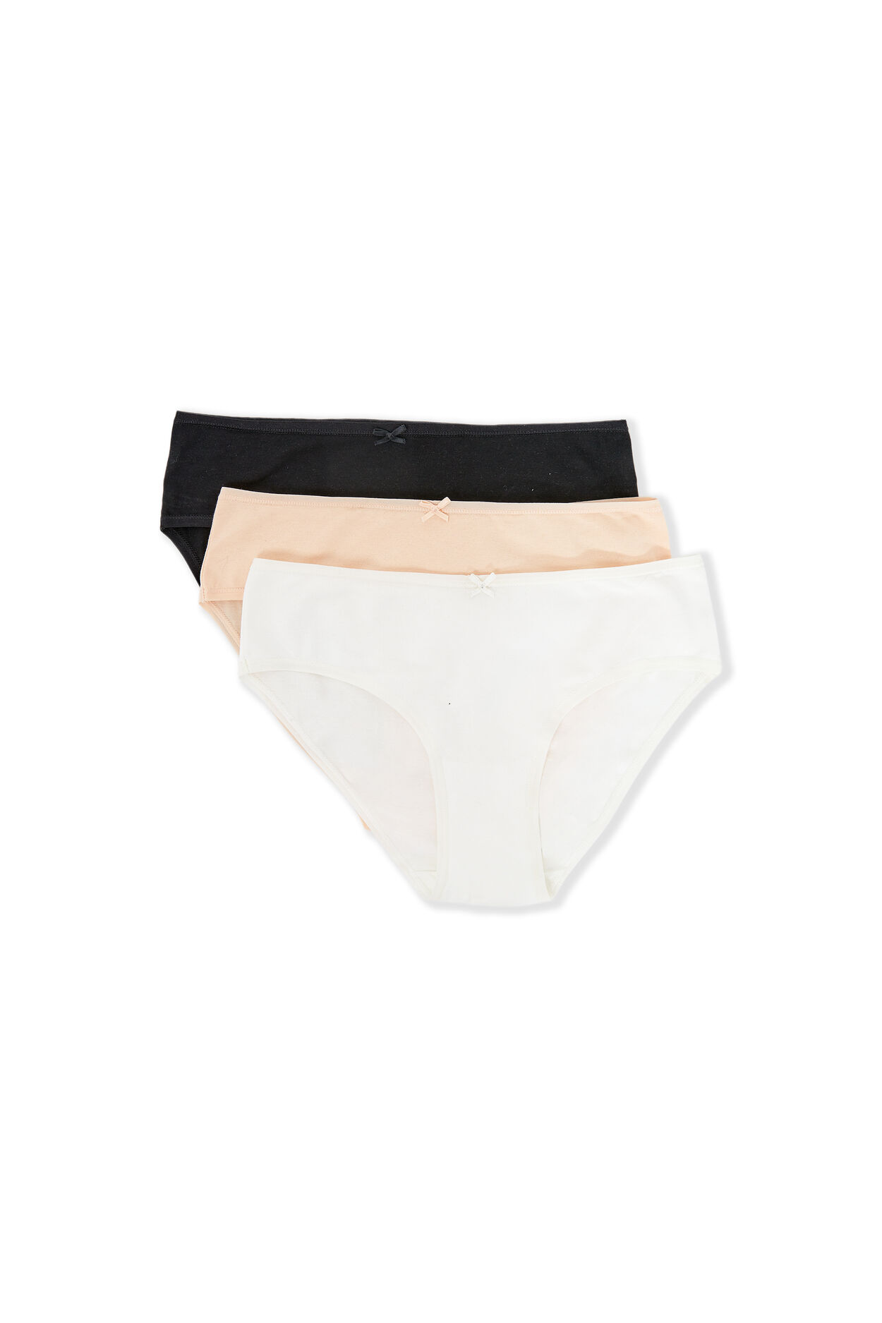 Lot de 3 culottes en coton en conversion - Yasmine - XS - Blanc - Femme - Etam
