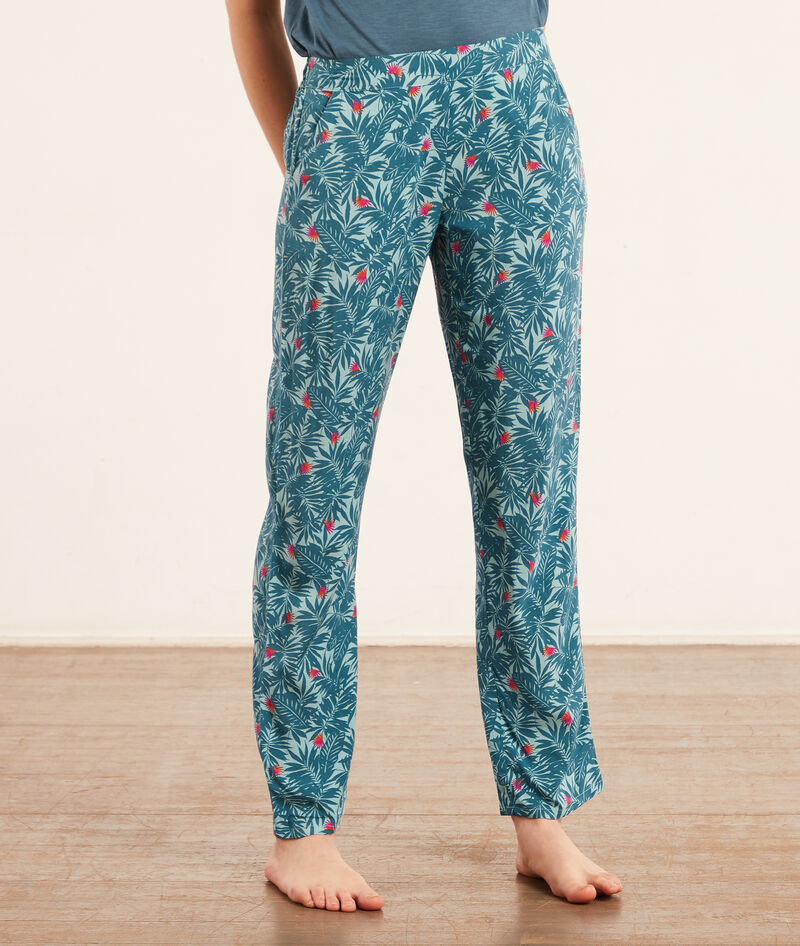 pantalon de pyjama imprime brendy bleu etam