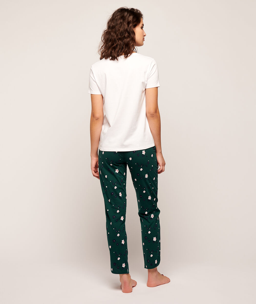 T-shirt imprimé raquettes "it's a match" ecru.