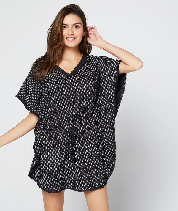 Robe col v, resserrée à la taille Robe col v, resserrée à la taille