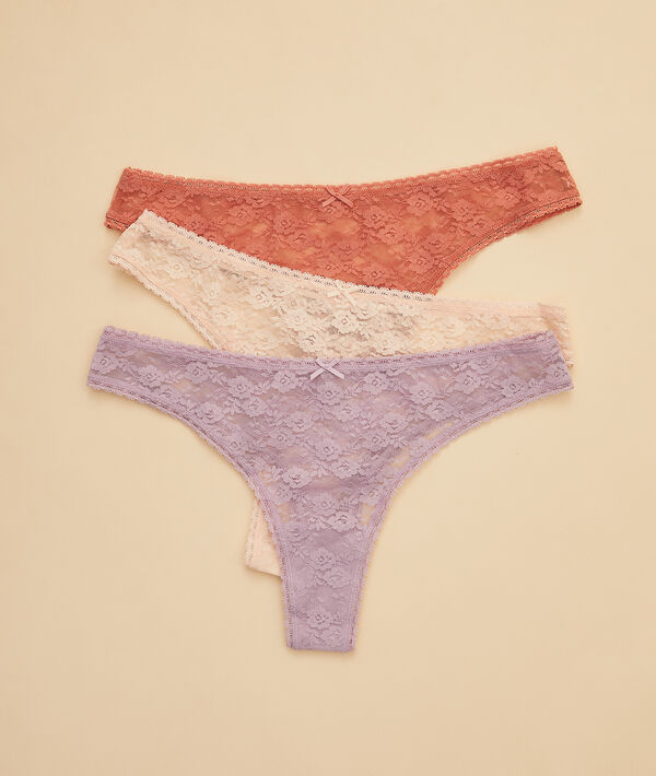 Lot de 3 tangas Lot de 3 tangas;${refinementColor}