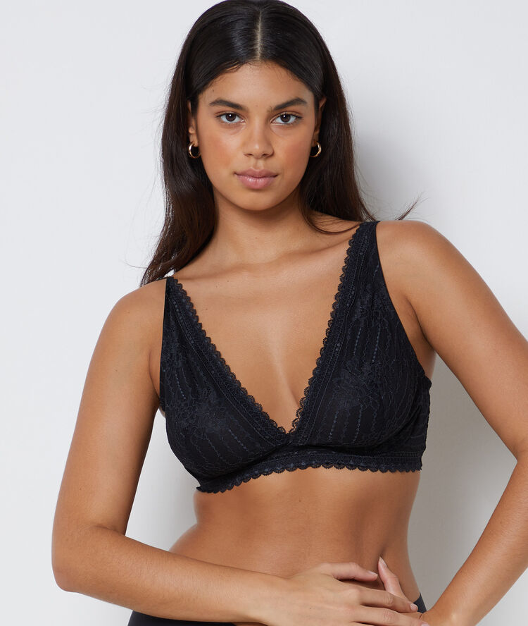 Soutien-gorge n°7 : triangle armaturé noir.