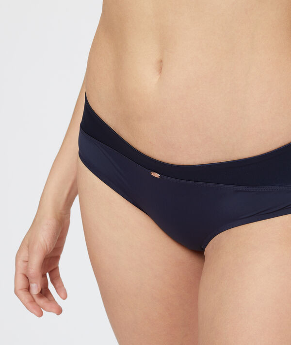 Shorty en microfibre irisée marine.