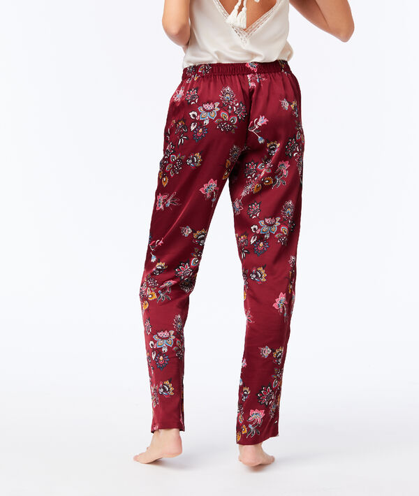 Pantalon satiné imprimé floral Pantalon satiné imprimé floral