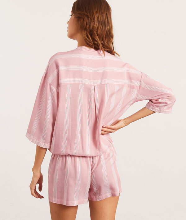 Chemise de pyjama manches 3/4 Chemise de pyjama manches 3/4;${refinementColor}