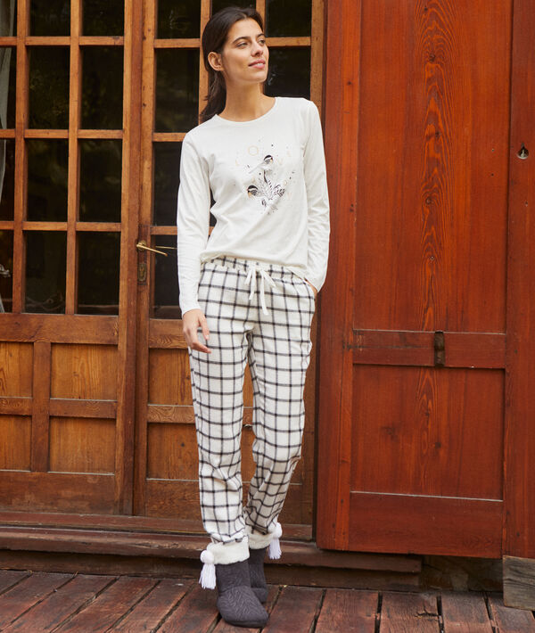 Pyjama 3 pièces gris.