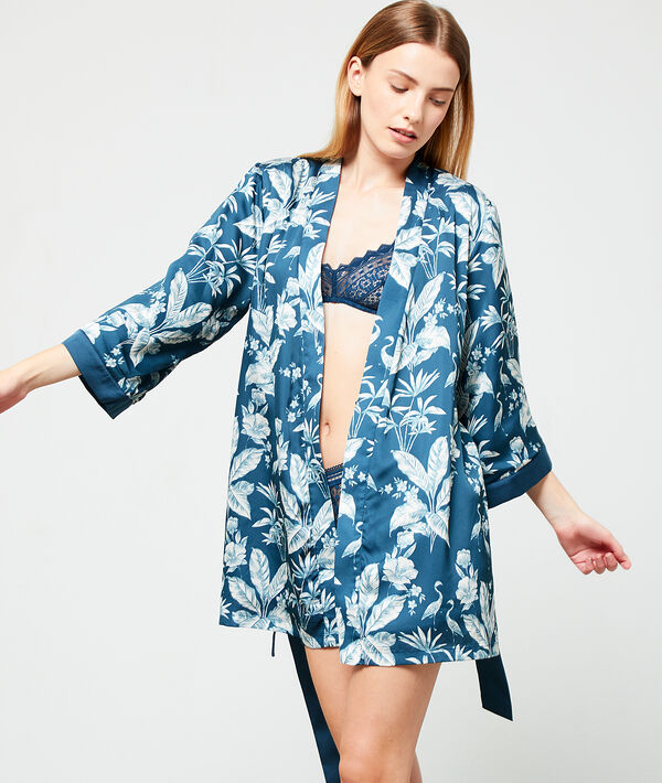 Kimono satiné doublure doudou Kimono satiné doublure doudou