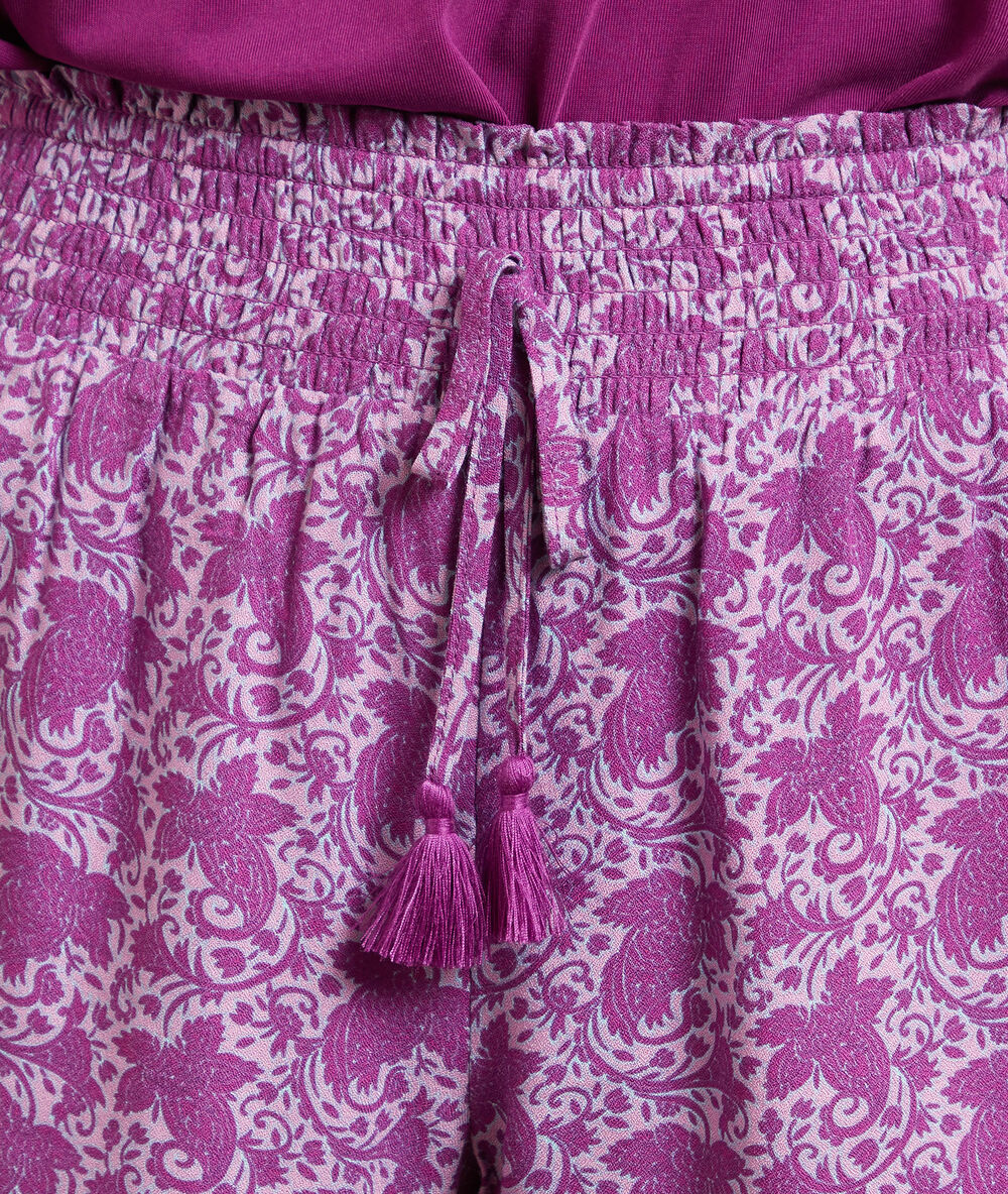 Short de pyjama imprimé orchidee.
