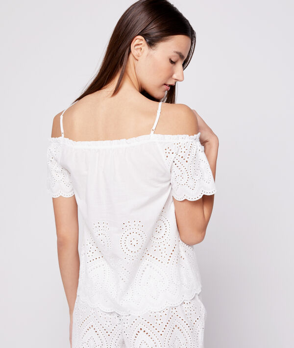 Top en coton brodé Top en coton brodé