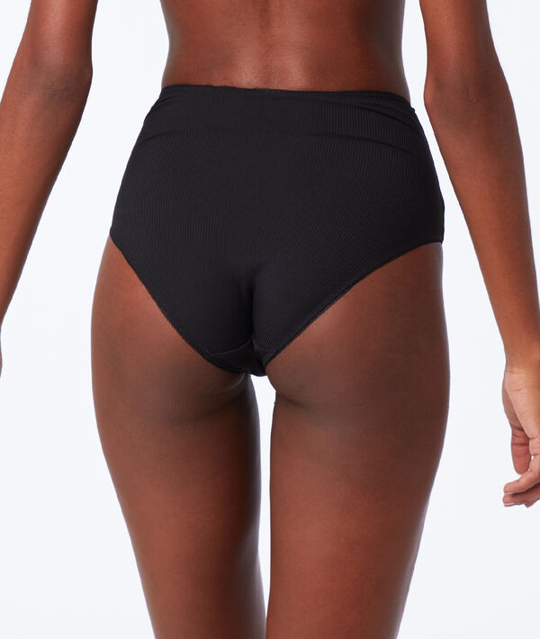 Culotte taille haute bi-matière Culotte taille haute bi-matière