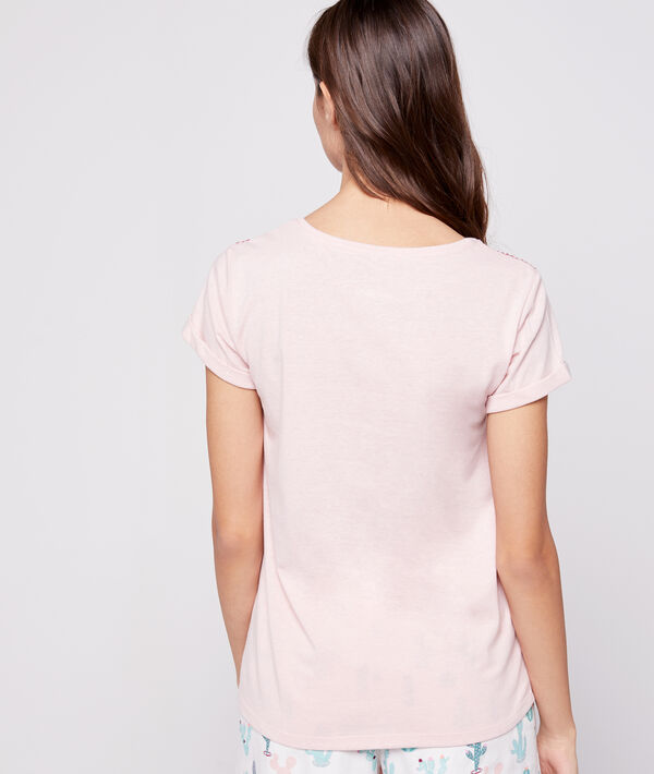 T-shirt imprimé et sequins cactus T-shirt imprimé et sequins cactus