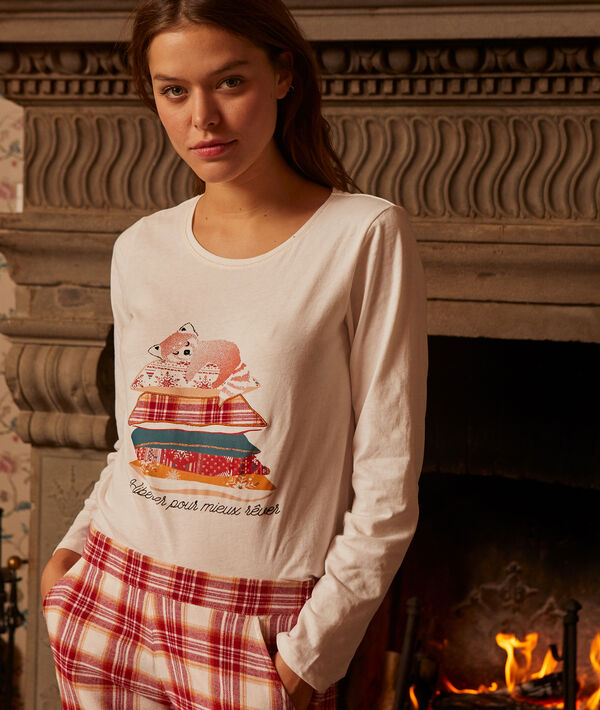 Pyjama 3 pièces "hiberner pour mieux rêver" terracotta.