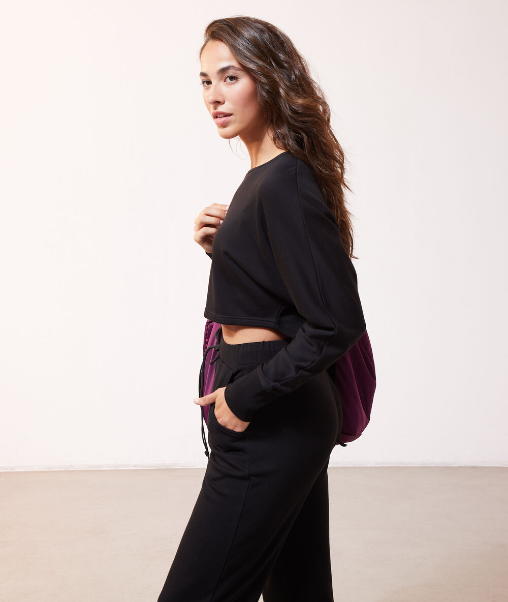 Pantalon sportswear noir.