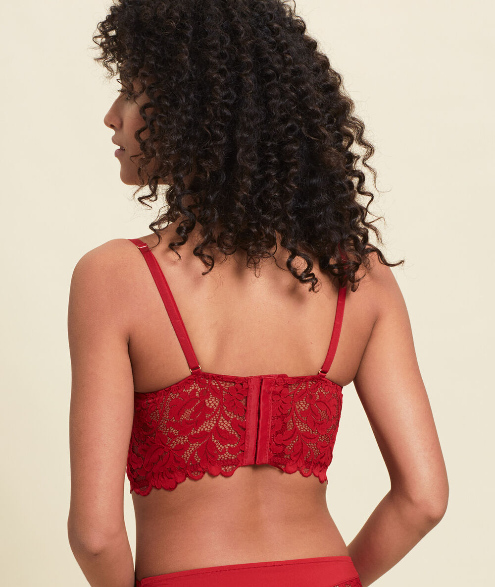 Soutien-gorge n°2 - bustier push-up rouge.