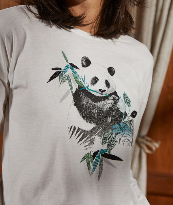 T-shirt imprimé panda en coton T-shirt imprimé panda en coton