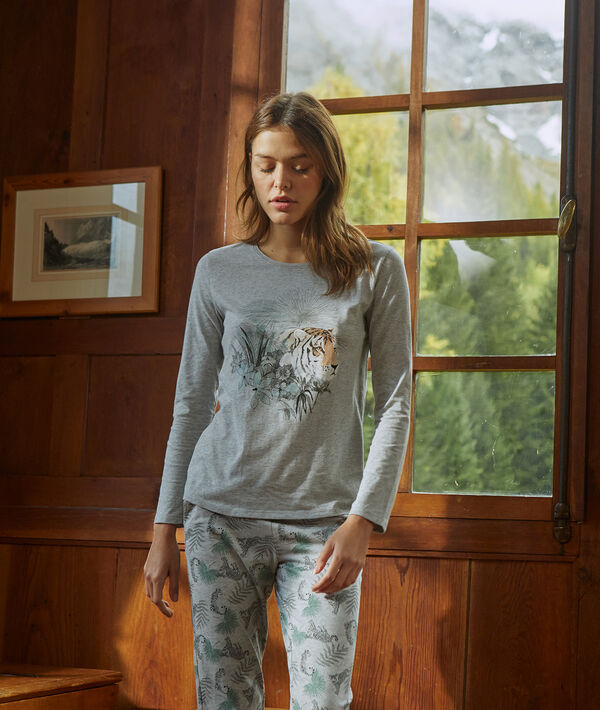 T-shirt imprimé tigre en coton T-shirt imprimé tigre en coton