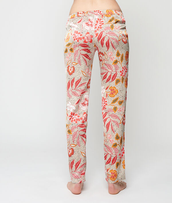 Pantalon satiné imprimé Pantalon satiné imprimé;${refinementColor}