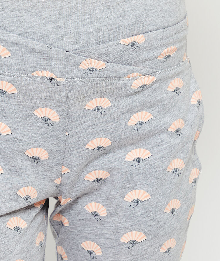 Pantalon imprimé gris.