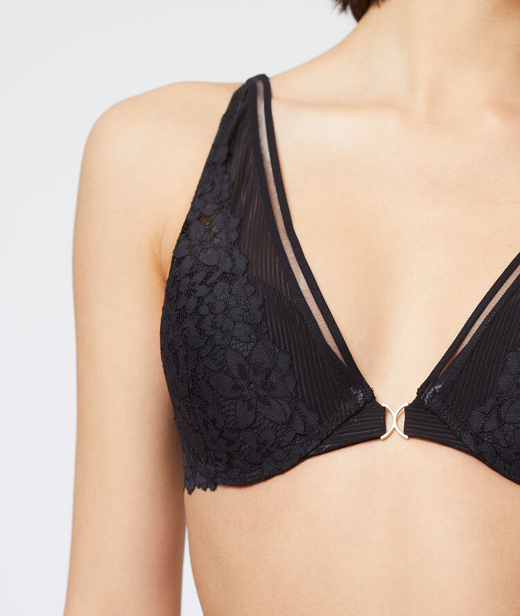 Soutien-gorge n°3 - triangle push-up noir.