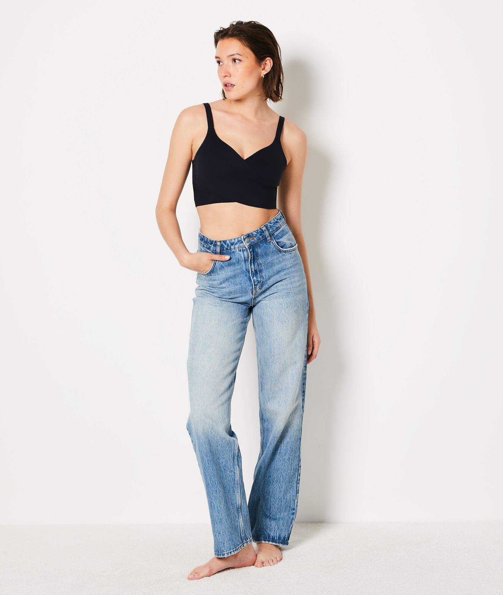 Cache-cœur sans armatures - 24h Bra - XS - Noir - Femme - Etam